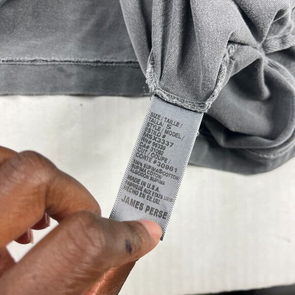 Standard James Perse Mens 5 XXL Gray Polo Shirt USA Made Lightweight Casual Top - Picture 8 of 11